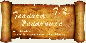 Teodora Medarović vizit kartica